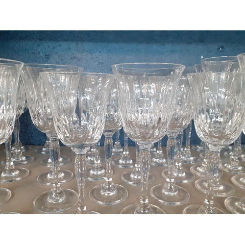 280 - A suite of modern table glassware with cut vertical lines together with a quantity of C. Best contem... 
