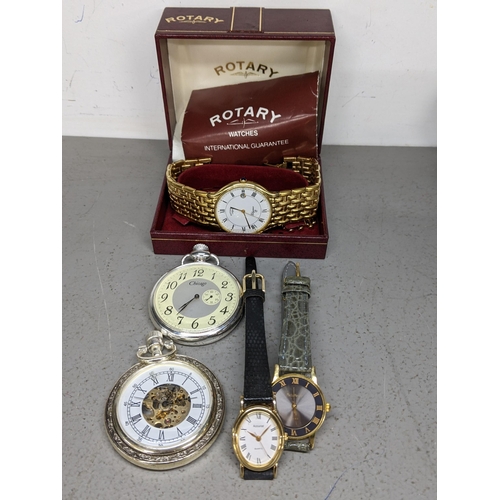 112 - Mixed watches to include a boxed Rotary Elegance gold plated wristwatch
Location: TABLE