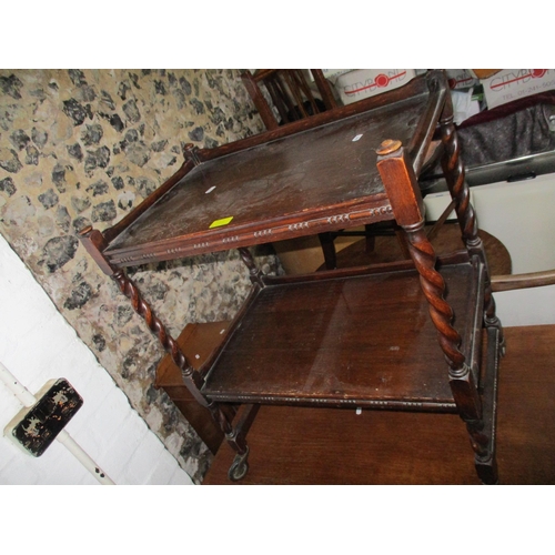 142 - An Early to mid 20th century oak pedestal desk with six pedestal drawers on square legs, 76cm x 122c... 