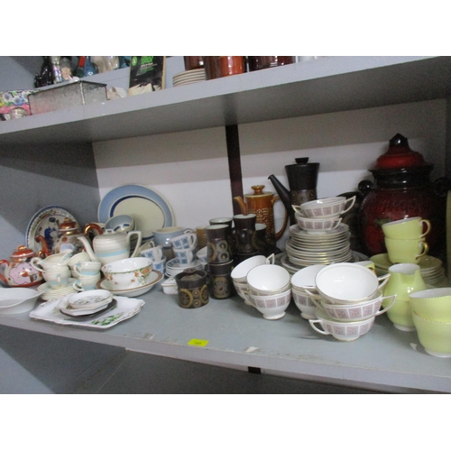 145 - A mixed lot of ceramics to include Poole and Portmeirion coffee sets, Minton Acanthus part dinner se... 