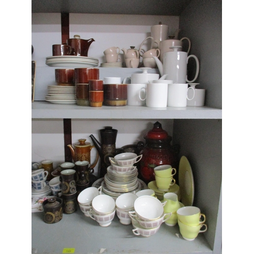 145 - A mixed lot of ceramics to include Poole and Portmeirion coffee sets, Minton Acanthus part dinner se... 