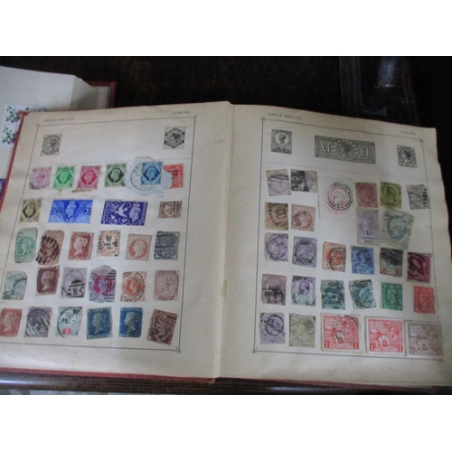 149 - A collection of six albums of world stamps to include many Victorian and later GB stamps, USA, Chine... 