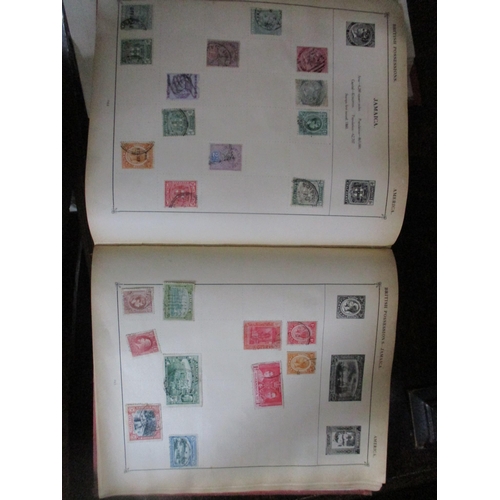 149 - A collection of six albums of world stamps to include many Victorian and later GB stamps, USA, Chine... 