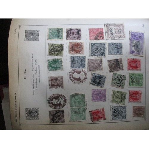 149 - A collection of six albums of world stamps to include many Victorian and later GB stamps, USA, Chine... 