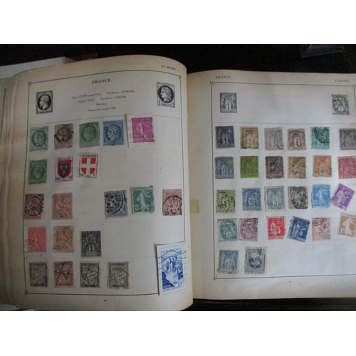 149 - A collection of six albums of world stamps to include many Victorian and later GB stamps, USA, Chine... 