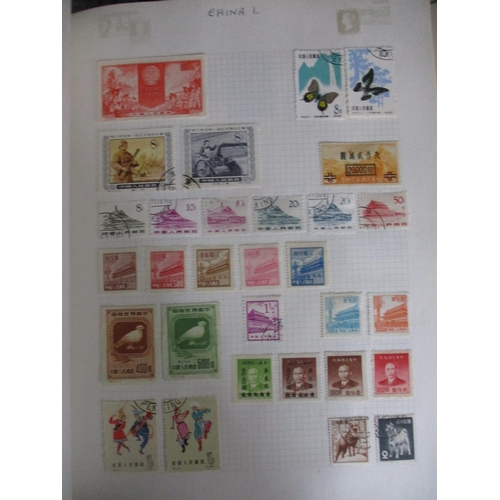 149 - A collection of six albums of world stamps to include many Victorian and later GB stamps, USA, Chine... 