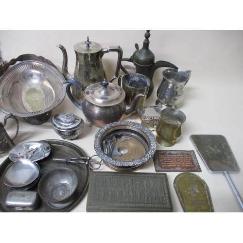 153 - A selection of white metal and silver plated items to include a wine coaster, mixed cutlery, Austria... 