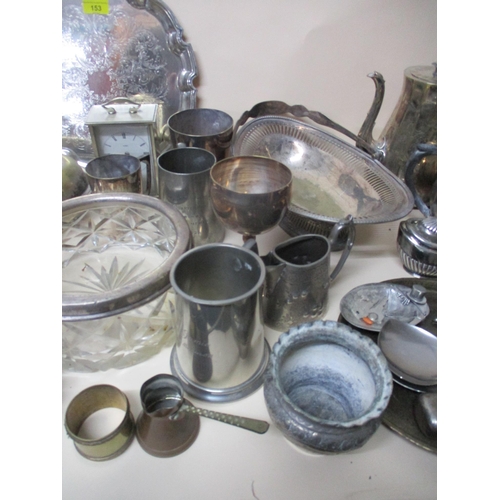 153 - A selection of white metal and silver plated items to include a wine coaster, mixed cutlery, Austria... 