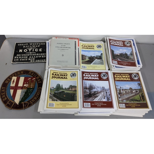 193 - Two vintage railway signs together with a collection of railway journals
Location: LWB