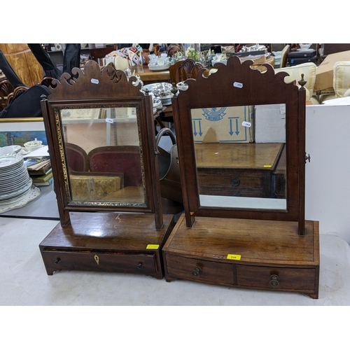 206 - Two 19th century mahogany dressing table swing mirrors
Location: LAM/LAF