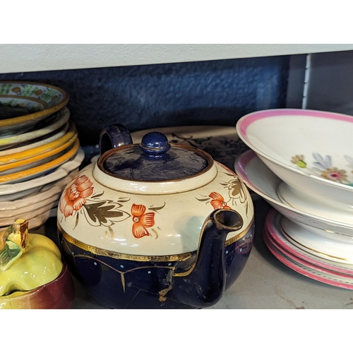 222 - A mixed lot of ceramics to include a Denby part tea set, Tuscan 'Windsor' part tea set, mixed plates... 