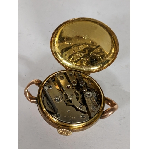 33 - An early 20th century 18ct gold ladies manual wind wristwatch, 17g
Location: CAB3