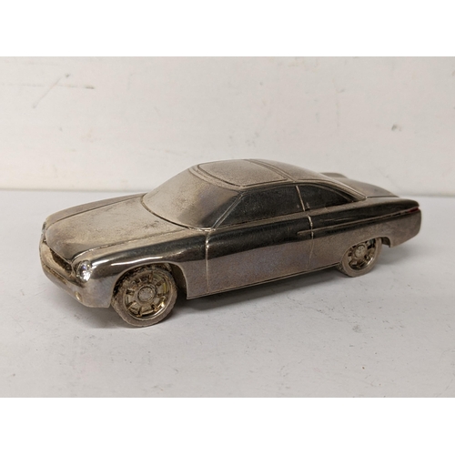 48 - A Jacques Nasser sterling silver promotion model of a car inscribed 'Seasons Greetings Jacques Nasse... 