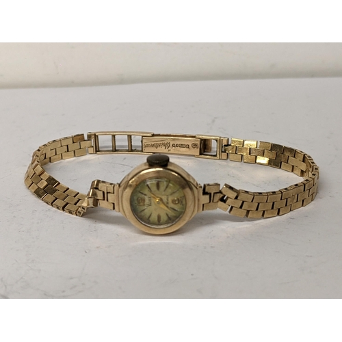 62 - A mild 20th century Valex 9ct gold ladies wristwatch on a 9ct gold bracelet 15.9g
Location: CAB3