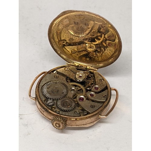 63 - An early 20th century 9ct gold ladies manual wind wristwatch, 8.3g
Location: CAB3