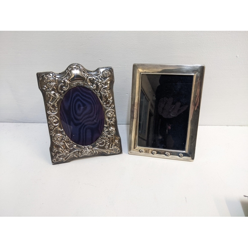 314 - Two late 20th century silver easel backed photograph frames Location: R1.1