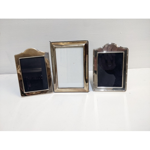 315 - Three late 20th century silver easel backed photograph frames Location: RWB