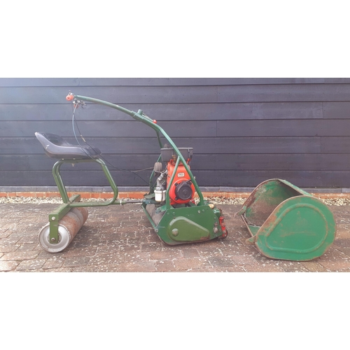 322 - A vintage Webb 24 inch ride-on cylinder lawn mower with a Villiers engine
Location: G