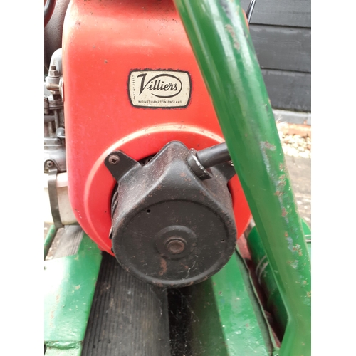 322 - A vintage Webb 24 inch ride-on cylinder lawn mower with a Villiers engine
Location: G