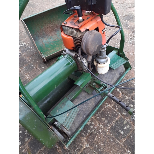 322 - A vintage Webb 24 inch ride-on cylinder lawn mower with a Villiers engine
Location: G