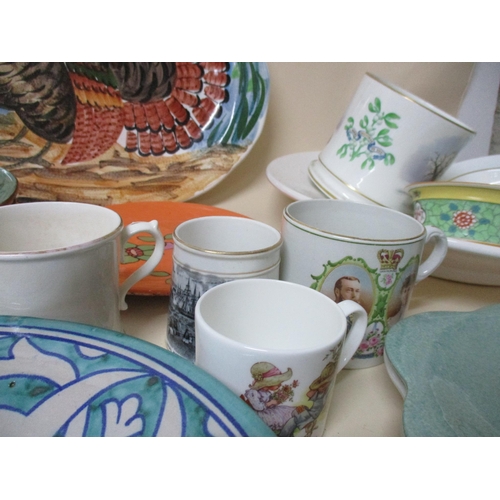 341 - A selection of 19th century and later ceramics to include a Turkey platter, Copeland large Christmas... 