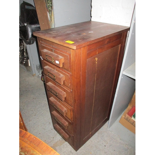 351 - An early 20th century mahogany six-drawer filing cabinet 83cm h x 33cm w x 48.5cm Location: G