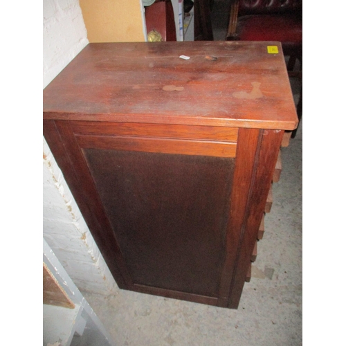 351 - An early 20th century mahogany six-drawer filing cabinet 83cm h x 33cm w x 48.5cm Location: G