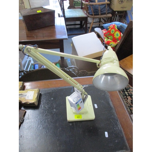 361 - An early Herbert Terry anglepoise lamp painted in cream colour, square topped base, model 1227 (need... 