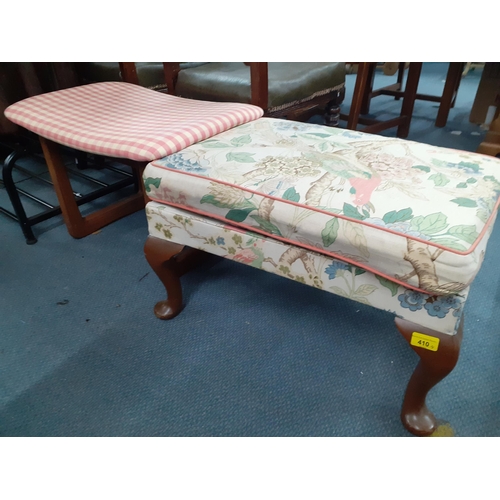 410 - Two mid 20th century stools, one with cabriole legs
Location: A2B