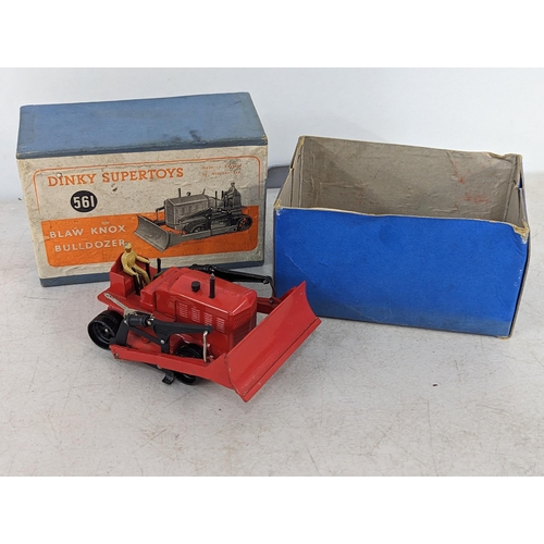 432 - A vintage Dinky Supertoy no 561 Blaw Knox Bulldozer A/F, in red, with box (track has perished)
Locat... 