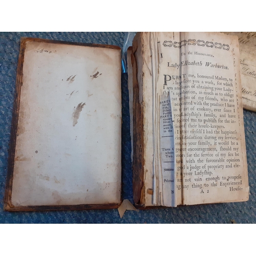 54 - An official 19th century Settlement deed, an 18th English Housekeeper First Edition by Elizabeth Raf... 