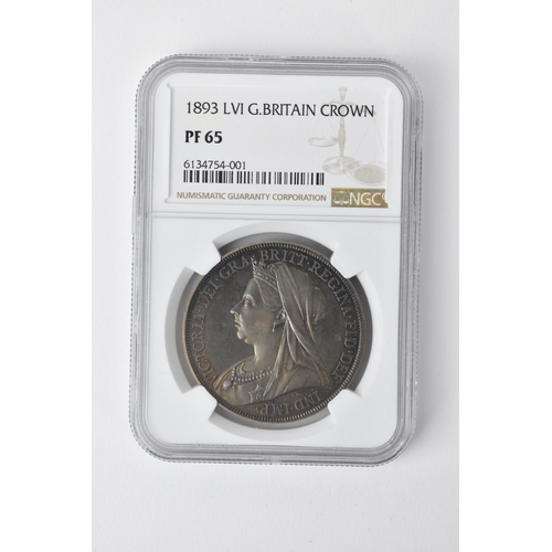 18 - United Kingdom - Victoria (1837-1901) Crown, dated 1893, 3rd portrait, crowned and veiled bust 'Old ... 