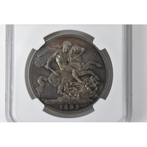 18 - United Kingdom - Victoria (1837-1901) Crown, dated 1893, 3rd portrait, crowned and veiled bust 'Old ... 