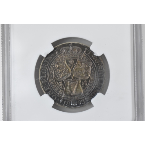 19 - United Kingdom - Victoria (1837-1901) One Florin, dated 1893, 3rd portrait, crowned and veiled bust,... 