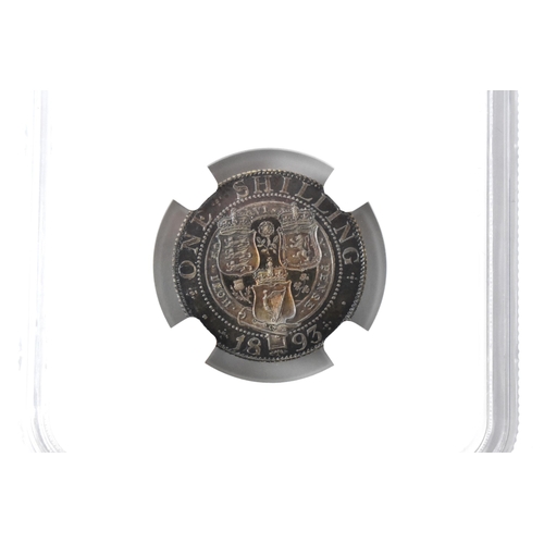 20 - United Kingdom - Victoria (1837-1901) One Shilling, dated 1893, 3rd portrait, crowned and veiled bus... 