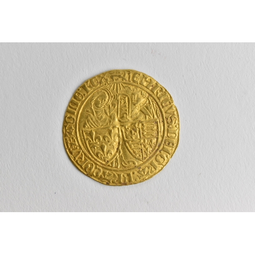 35 - Henry VI King of England and France (1422-1453) - Gold Salut d'Or, Rouen Mint, second issue form 6th... 