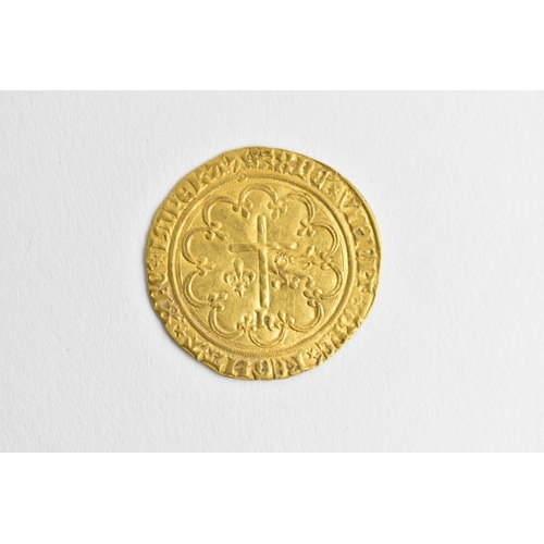 35 - Henry VI King of England and France (1422-1453) - Gold Salut d'Or, Rouen Mint, second issue form 6th... 