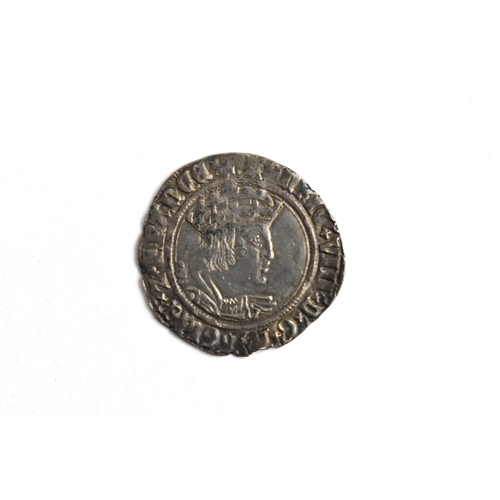 46 - Kingdom of England - Henry VIII (1509-1547), Groat, second coinage (1526-1544), crowned and draped b... 