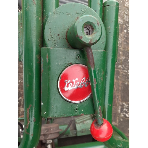 200 - A vintage Webb 24 inch ride-on cylinder lawn mower with a Villiers engine
Location: G