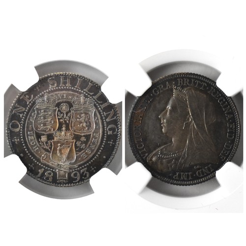 20 - United Kingdom - Victoria (1837-1901) One Shilling, dated 1893, 3rd portrait, crowned and veiled bus... 