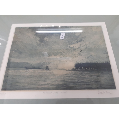 166 - David Parry - Fetching into Poole, a coloured limited edition print 35 of 150, signed lower right ha... 