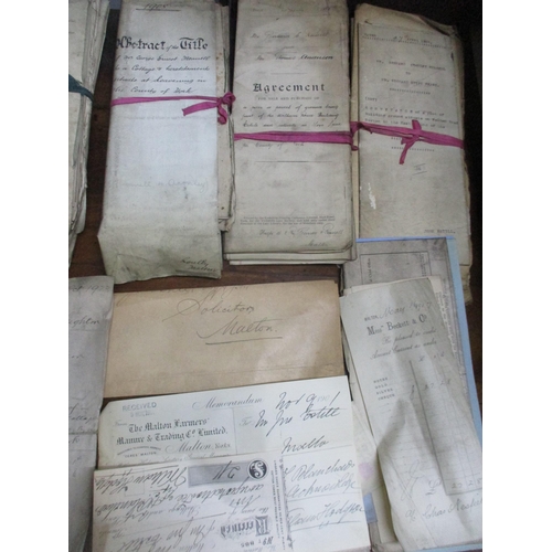 68 - A large quantity of solicitor's documents to include Probates and Wills, conditions of sale contract... 