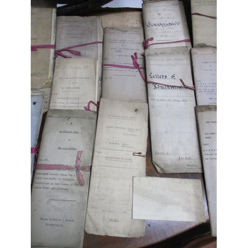 68 - A large quantity of solicitor's documents to include Probates and Wills, conditions of sale contract... 