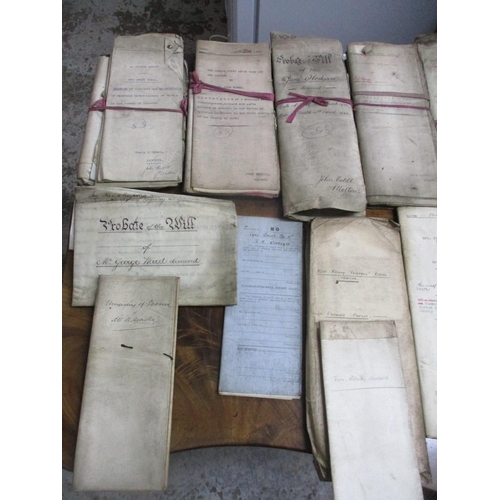 69 - A mixed lot of solicitor's documents and ephemera  to include letters of administration, agreements ... 