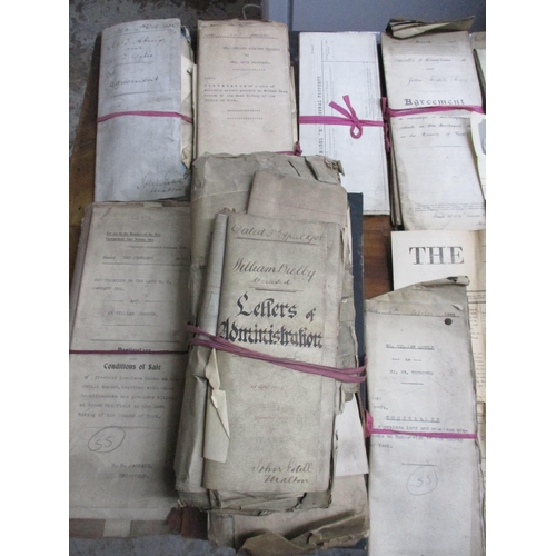 69 - A mixed lot of solicitor's documents and ephemera  to include letters of administration, agreements ... 