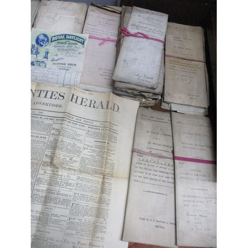 69 - A mixed lot of solicitor's documents and ephemera  to include letters of administration, agreements ... 