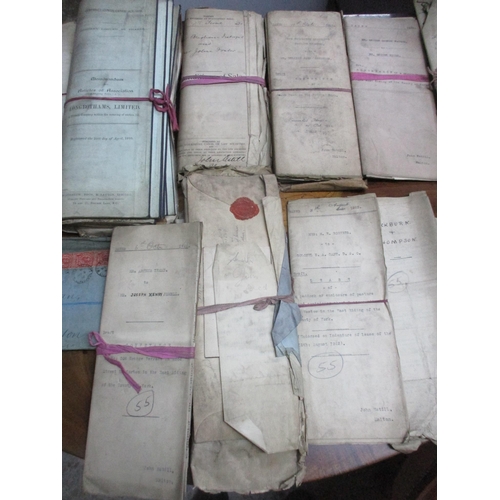 69 - A mixed lot of solicitor's documents and ephemera  to include letters of administration, agreements ... 