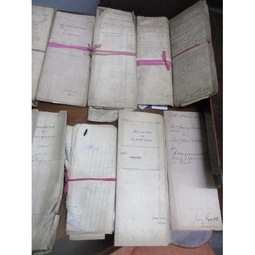 69 - A mixed lot of solicitor's documents and ephemera  to include letters of administration, agreements ... 