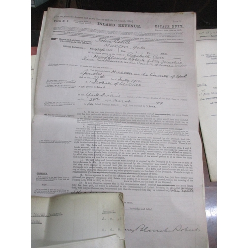 86 - A quantity of early 20th century solicitor's documents to include abstract of the title, power of at... 