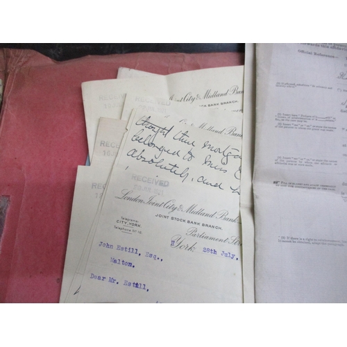 86 - A quantity of early 20th century solicitor's documents to include abstract of the title, power of at... 